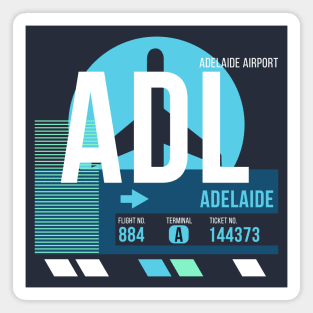 Adelaide (ADL) Airport // Sunset Baggage Tag Magnet